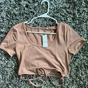 PacSun brown crop top